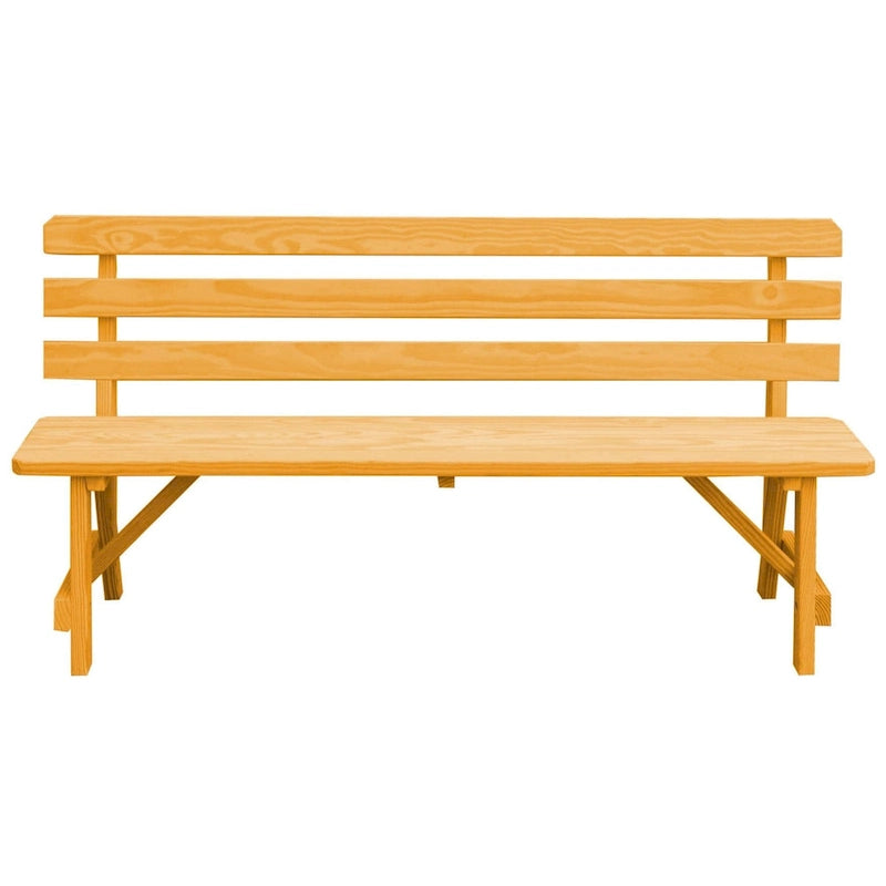 Banc traditionnel en pin de 1,5 m