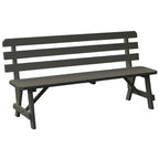 Banc traditionnel en pin de 1,5 m