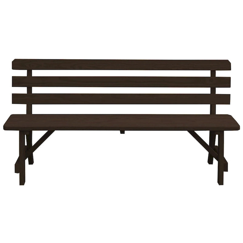 Banc traditionnel en pin de 1,5 m