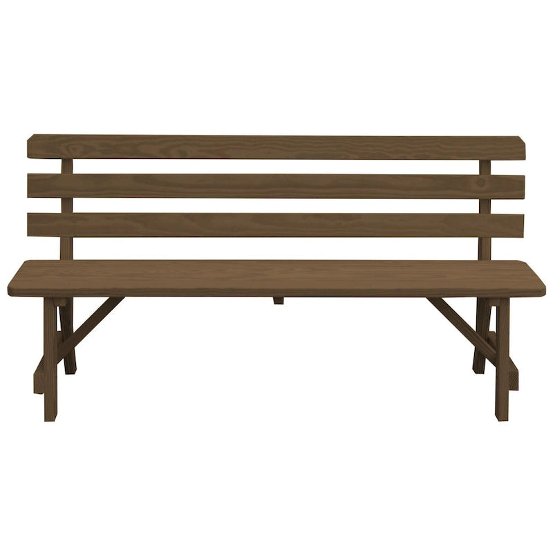 Banc traditionnel en pin de 1,5 m