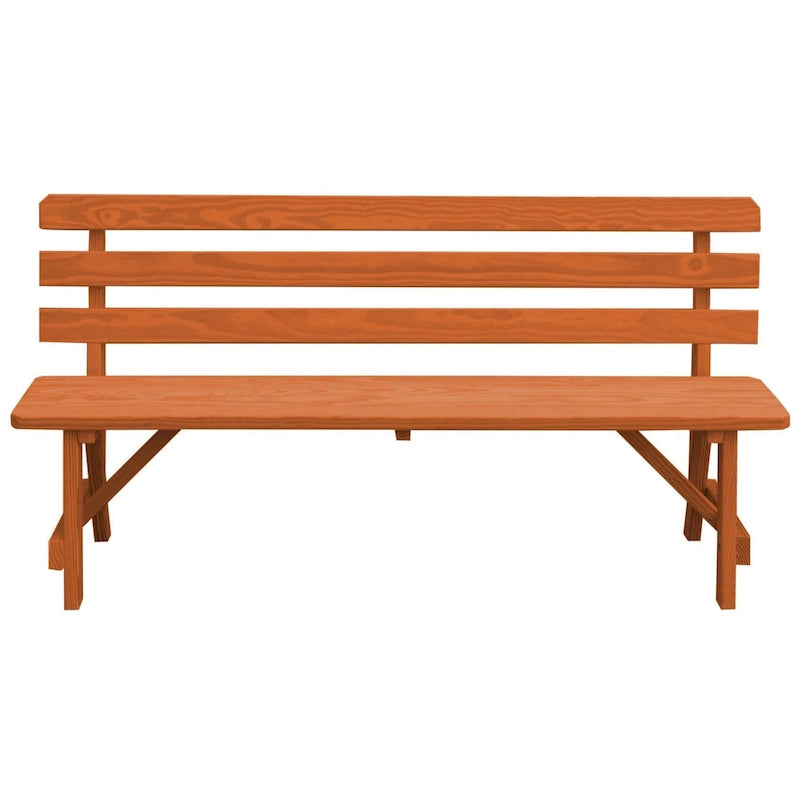 Banc traditionnel en pin de 1,5 m