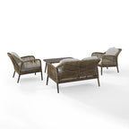 Ensemble de conversation extérieur en résine tressée Haven 4 pièces - 85 cm (P) x 143 cm (L) x 29,75 cm (H)