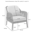 Ensemble de conversation extérieur en résine tressée Haven 4 pièces - 85 cm (P) x 143 cm (L) x 29,75 cm (H)
