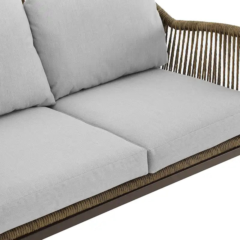 Ensemble de conversation extérieur en résine tressée Haven 4 pièces - 85 cm (P) x 143 cm (L) x 29,75 cm (H)