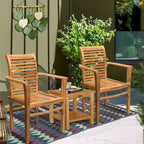 Fauteuil empilable en bois de teck Chic Teak Rio pour intérieur/extérieur