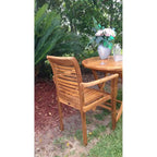 Fauteuil empilable en bois de teck Chic Teak Rio pour intérieur/extérieur