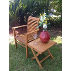 Fauteuil empilable en bois de teck Chic Teak Rio pour intérieur/extérieur