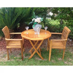 Fauteuil empilable en bois de teck Chic Teak Rio pour intérieur/extérieur