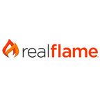 Canapé d'extérieur Baltic blanc avec coussins gris par Real Flame