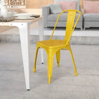 Chaise empilable en métal pour intérieur/extérieur