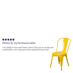 Chaise empilable en métal pour intérieur/extérieur