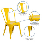 Chaise empilable en métal pour intérieur/extérieur
