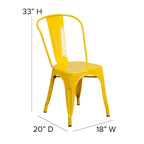 Chaise empilable en métal pour intérieur/extérieur