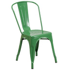 Chaise empilable en métal pour intérieur/extérieur