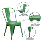 Chaise empilable en métal pour intérieur/extérieur