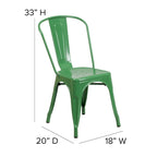 Chaise empilable en métal pour intérieur/extérieur
