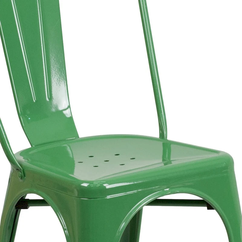 Chaise empilable en métal pour intérieur/extérieur