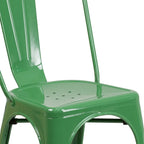 Chaise empilable en métal pour intérieur/extérieur