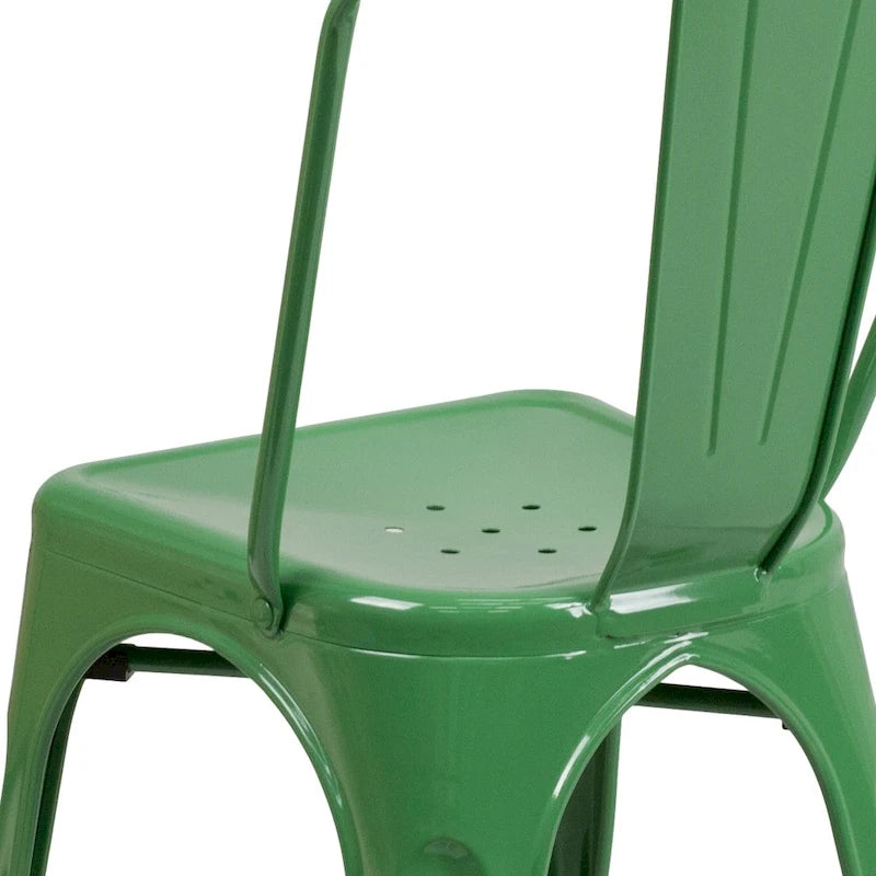 Chaise empilable en métal pour intérieur/extérieur