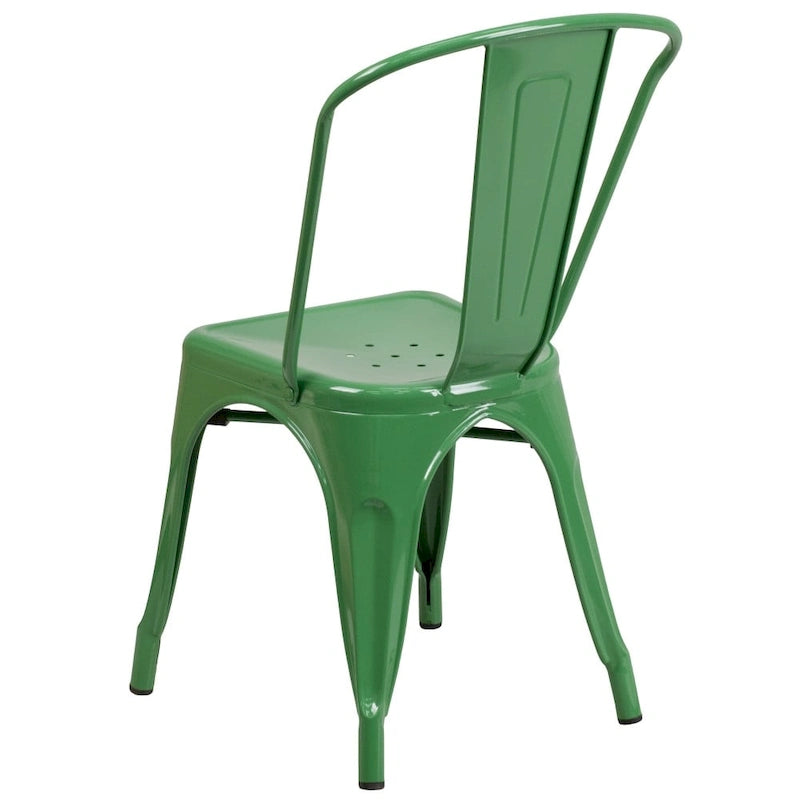 Chaise empilable en métal pour intérieur/extérieur