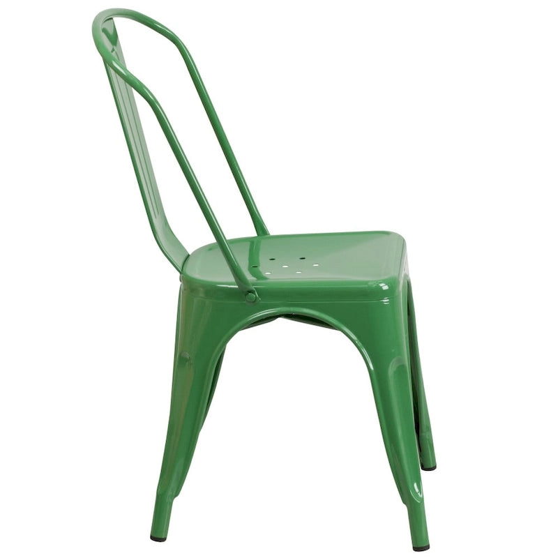 Chaise empilable en métal pour intérieur/extérieur