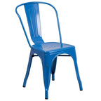 Chaise empilable en métal pour intérieur/extérieur