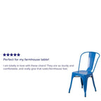 Chaise empilable en métal pour intérieur/extérieur