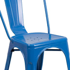 Chaise empilable en métal pour intérieur/extérieur