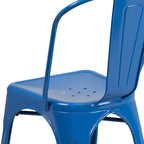 Chaise empilable en métal pour intérieur/extérieur