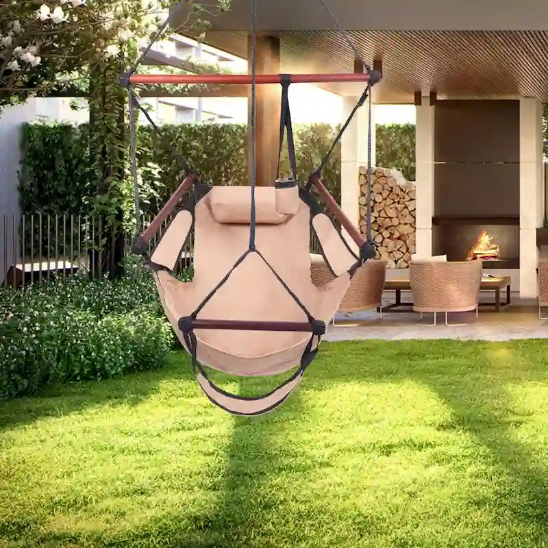 Fauteuils hamac suspendus Cacolet verts avec crochet en forme de S bien équipés