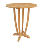 Table de bar ronde d'extérieur en bois de teck Chic Teak Miami, 35 pouces