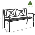 Banc de jardin élégant, canapé deux places, mobilier de jardin.