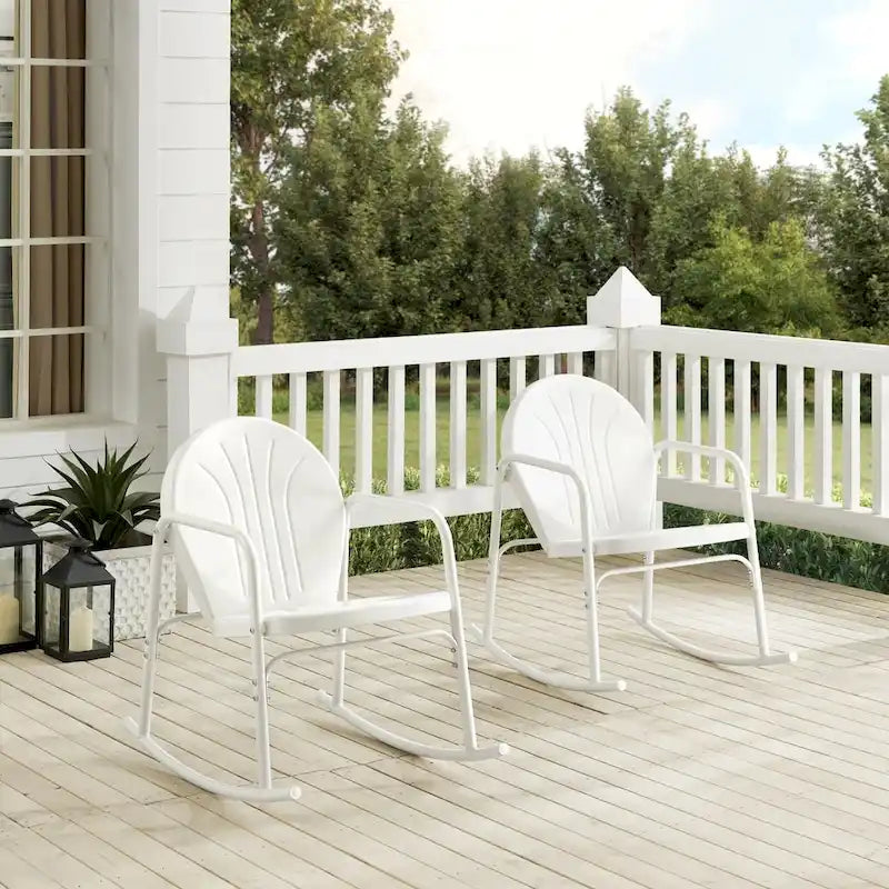 Ensemble de 2 fauteuils à bascule Crosley Griffith - 82 cm (H) x 57 cm (l) x 84 cm (l)