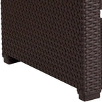 Table d'appoint en rotin synthétique marron chocolat - Table décorative d'extérieur - Table de patio - 56 cm (L) x 56 cm (P) x 39 cm (H)