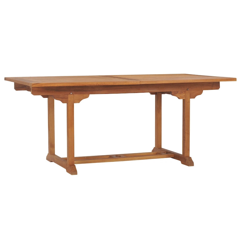 Ensemble table et chaises rectangulaires 9 pièces en bois de teck Chic Teak Elzas avec coussins