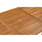 Ensemble table et chaises rectangulaires 9 pièces en bois de teck Chic Teak Elzas avec coussins