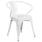 Chaise d'intérieur/extérieur en métal avec accoudoirs