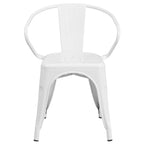 Chaise d'intérieur/extérieur en métal avec accoudoirs