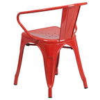 Chaise d'intérieur/extérieur en métal avec accoudoirs