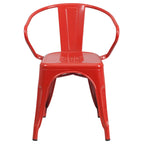 Chaise d'intérieur/extérieur en métal avec accoudoirs
