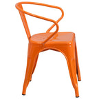 Chaise d'intérieur/extérieur en métal avec accoudoirs