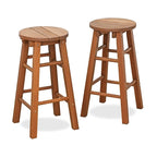 Tabourets de bar arqués Ormond Outdoor en bois dur, lot de 2, par Havenside Home