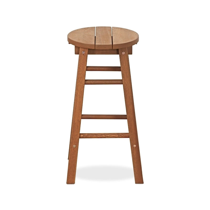 Tabourets de bar arqués Ormond Outdoor en bois dur, lot de 2, par Havenside Home