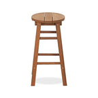 Tabourets de bar arqués Ormond Outdoor en bois dur, lot de 2, par Havenside Home