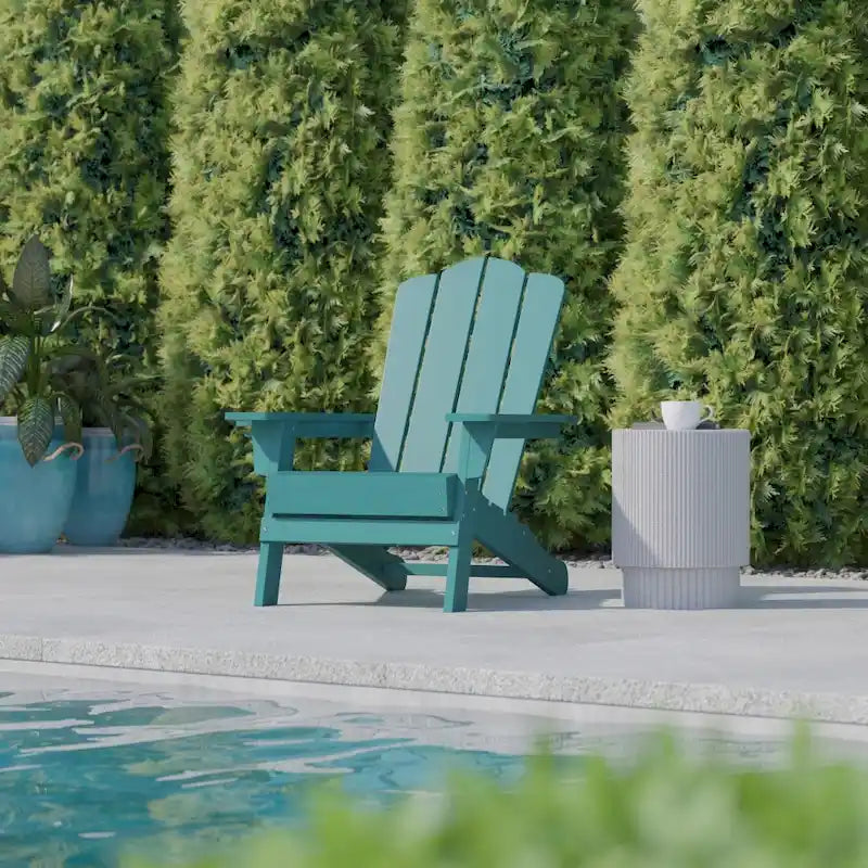 Ensemble de 2 chaises Adirondack commerciales tout temps avec porte-gobelets