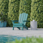 Ensemble de 2 chaises Adirondack commerciales tout temps avec porte-gobelets