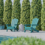 Ensemble de 2 chaises Adirondack commerciales tout temps avec porte-gobelets