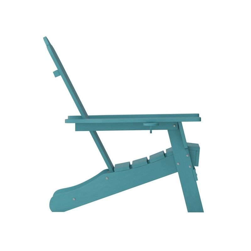 Ensemble de 2 chaises Adirondack commerciales tout temps avec porte-gobelets
