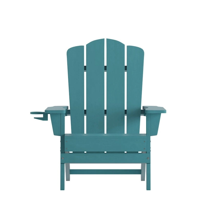 Ensemble de 2 chaises Adirondack commerciales tout temps avec porte-gobelets