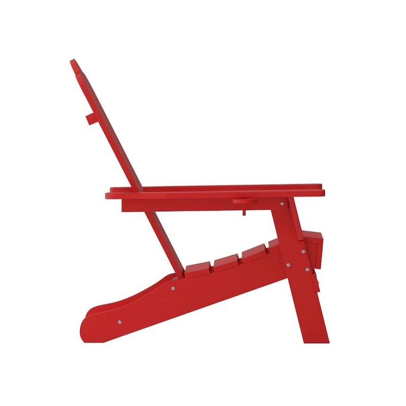 Ensemble de 2 chaises Adirondack commerciales tout temps avec porte-gobelets
